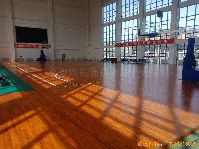 烏蘭浩特興安盟公安局運(yùn)動(dòng)地板施工案例