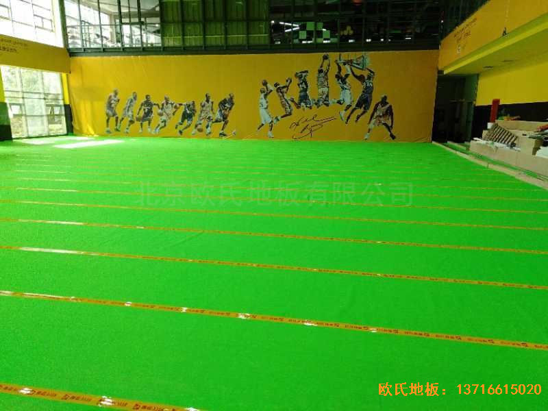江蘇揚州海蘭德瓊花籃球館體育地板鋪設案例