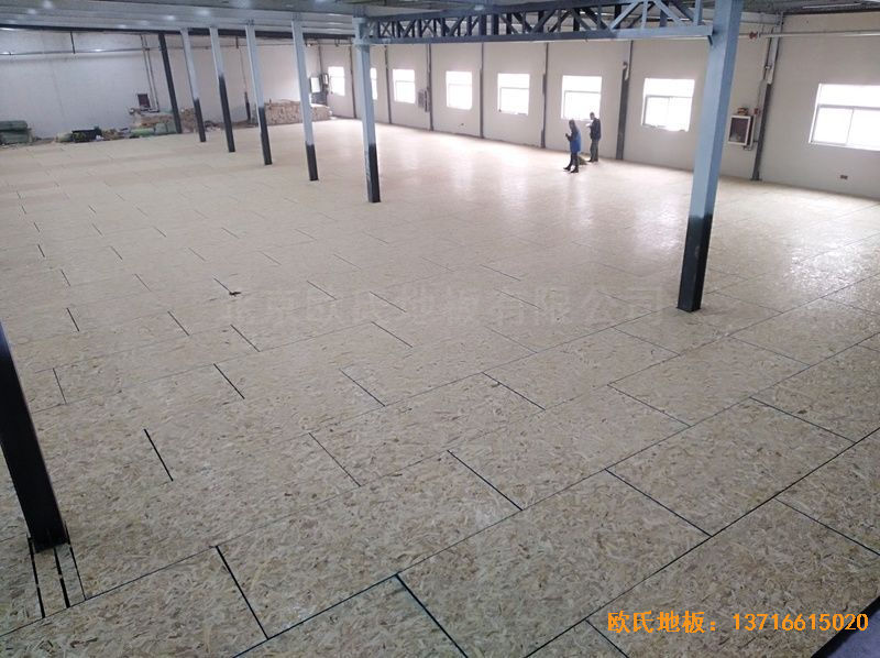 河南濮陽永康籃球訓練中心體育地板安裝案例