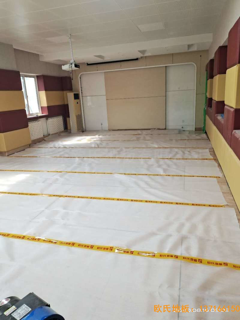 北京中國礦業大學附屬中學體育木地板施工案例