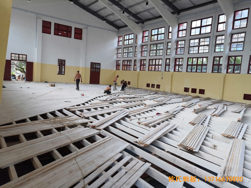 福建中國女排中國隊訓練基地排球場館運動地板鋪設案例2