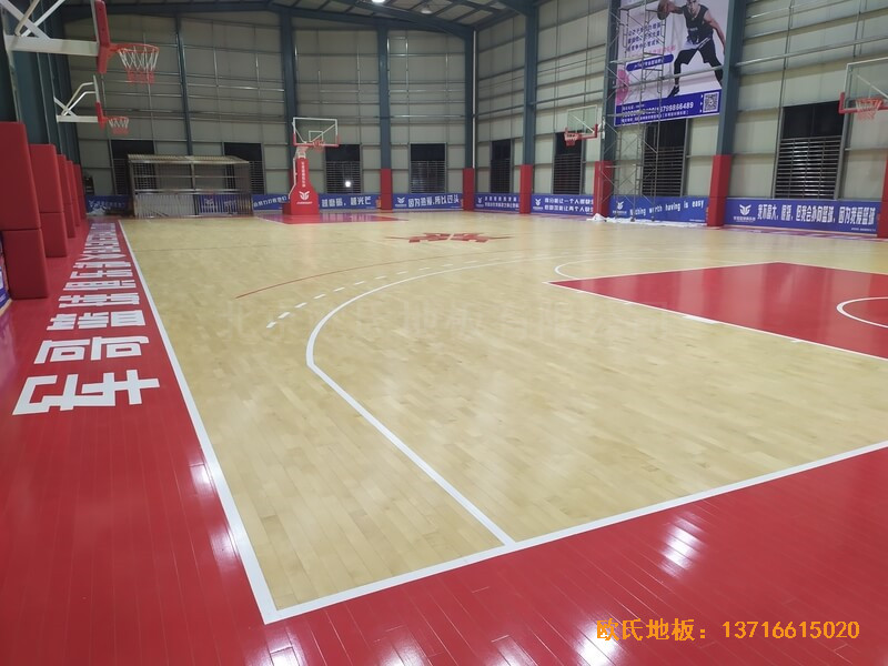 福建恒發鞋業公司籃球館運動木地板安裝案例4