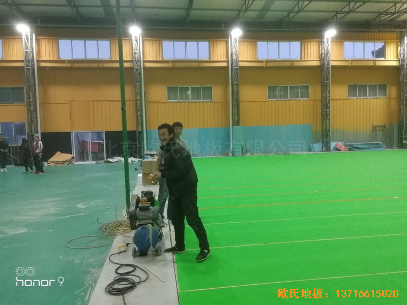 上海衛清東路弄麥子俱樂部運動木地板鋪裝案例2