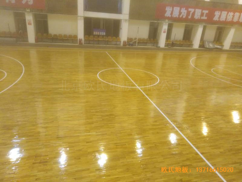 山西璐安集團籃球館體育地板施工案例3