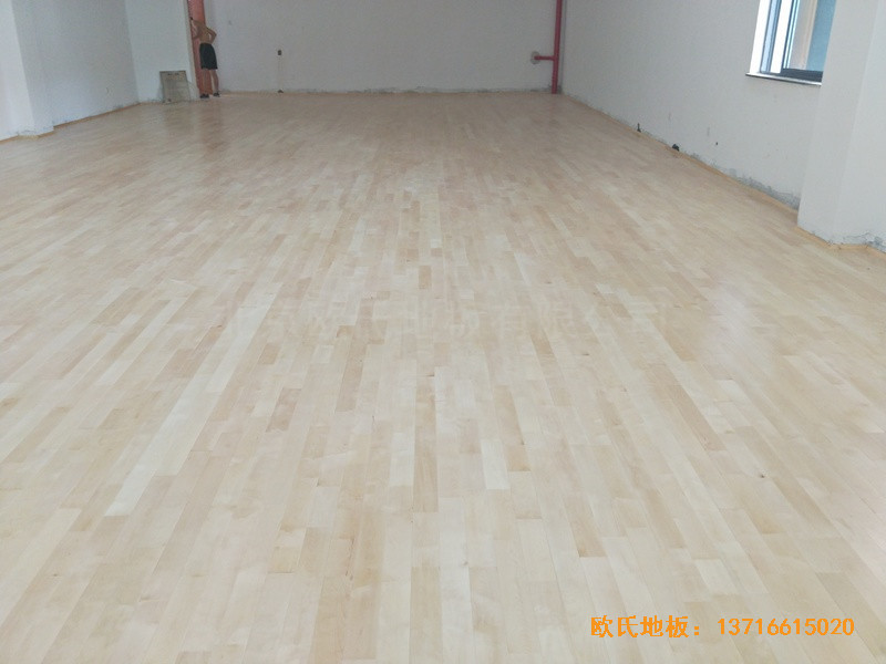 杭州分水鎮徐凝小學運動館運動地板鋪裝案例4