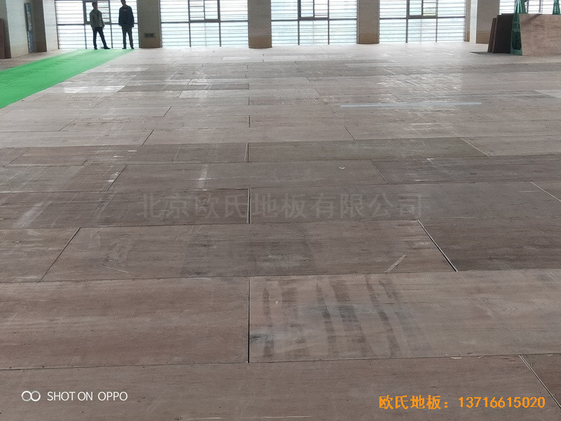 江蘇三井實驗小學籃球館體育地板鋪設案例2