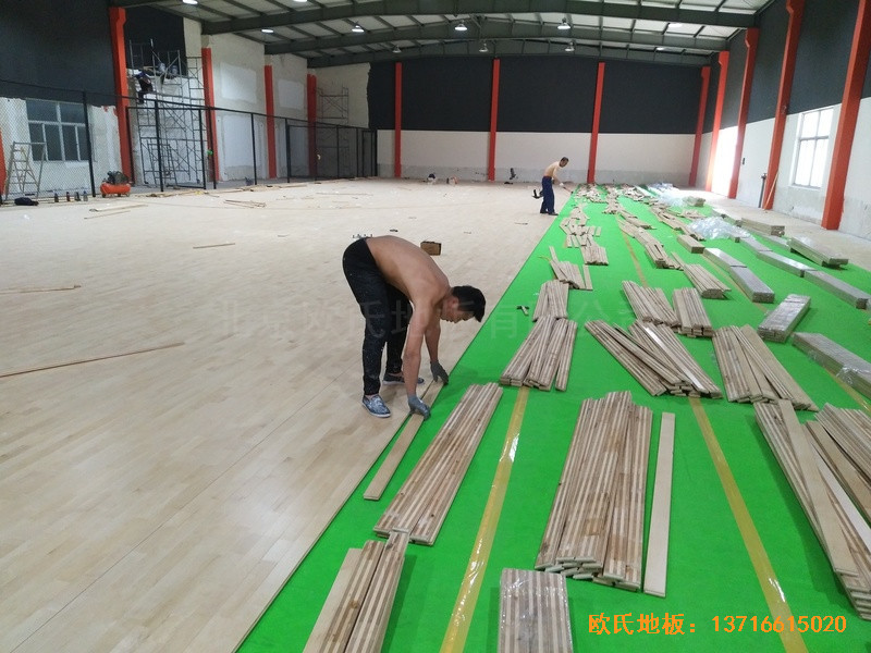 江蘇南通如東縣藍球樂園體育地板鋪設案例3