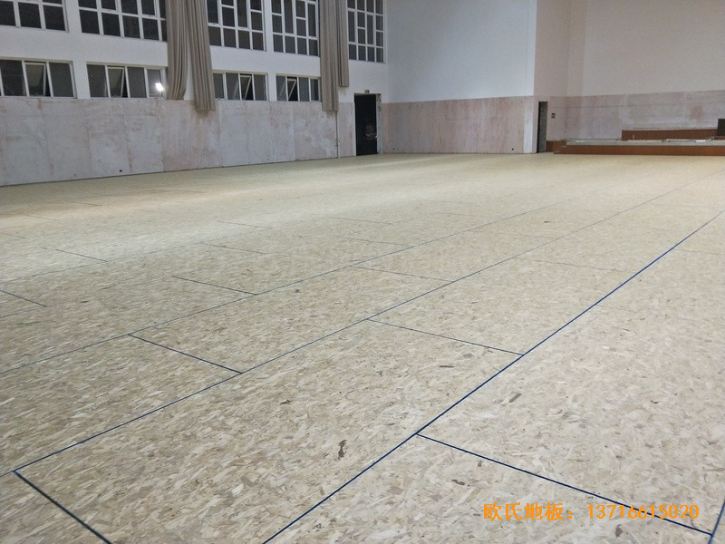 江蘇宿遷消防支隊籃球館體育地板鋪設案例2