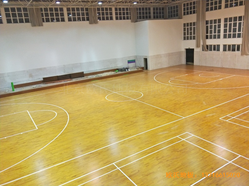江蘇宿遷消防支隊籃球館體育地板鋪設案例3