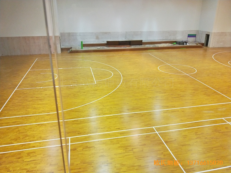 江蘇宿遷消防支隊籃球館體育地板鋪設案例4