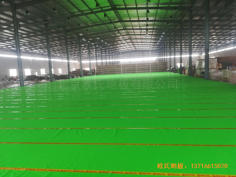江西宜春袁州區籃球館體育木地板安裝案例2