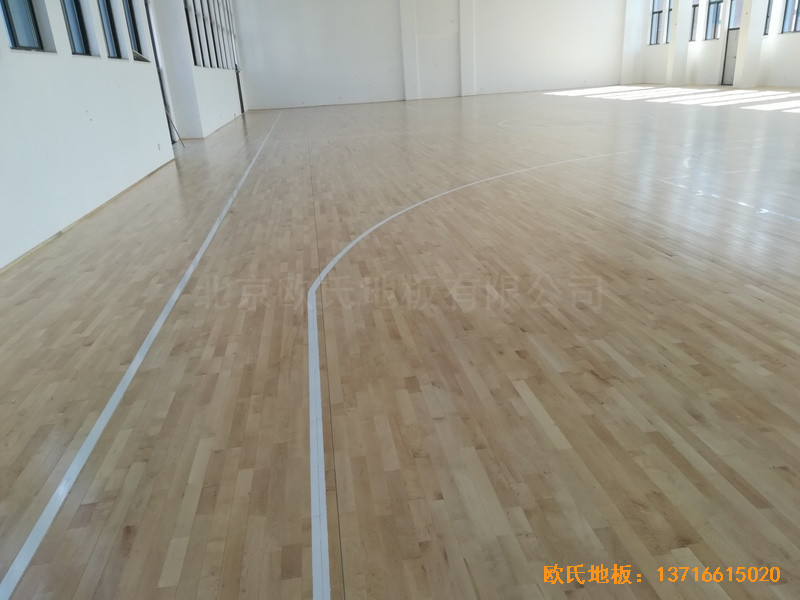 浙江臺州溫嶺消防大隊籃球館運動地板鋪設案例3