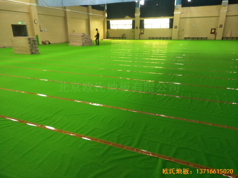 深圳羅湖區翠園中學運動館運動地板鋪設案例2