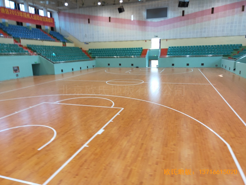 云南官渡區體育館運動地板施工案例4