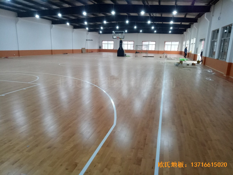 鹽城大豐區籃球館運動木地板安裝案例4