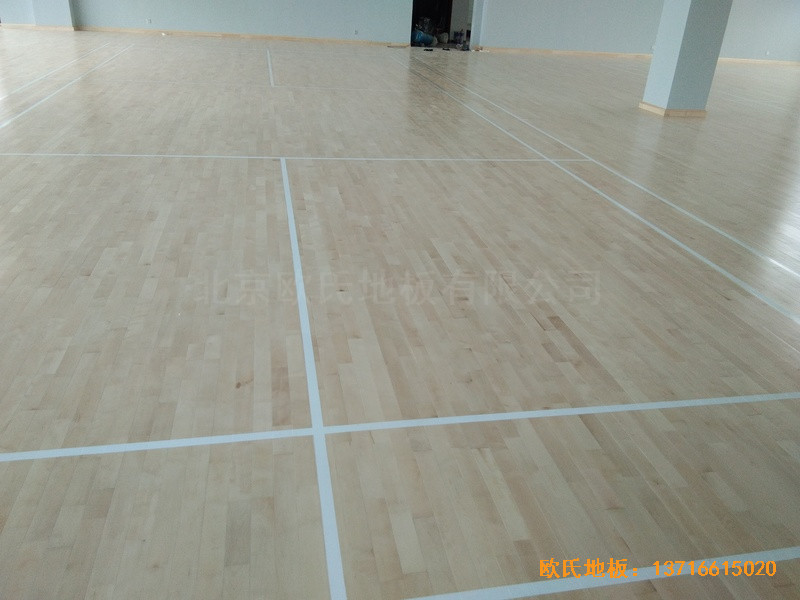福州連江縣恒捷實業坑園村運動館體育地板鋪設案例3