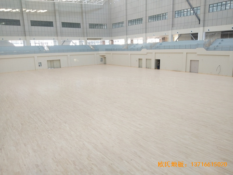 云南紅河州財經大學體育館體育木地板鋪設案例0