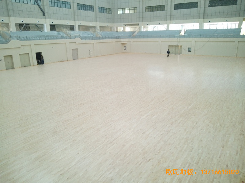 云南紅河州財經大學體育館體育木地板鋪設案例3