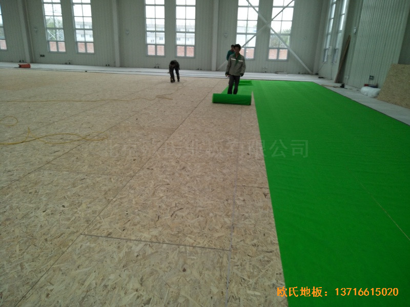 北京麗澤金融活動中心運動地板鋪設案例3