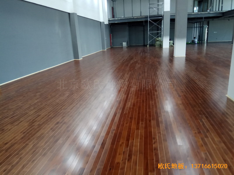 北京亦莊貞觀行業大廈運動場所運動木地板鋪設案例4
