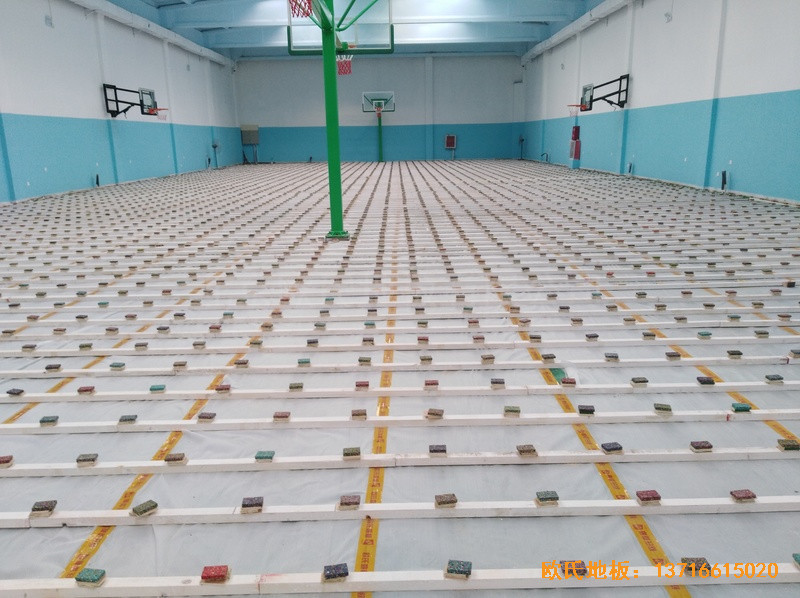 北京昌平體育健身俱樂部運動木地板施工案例1
