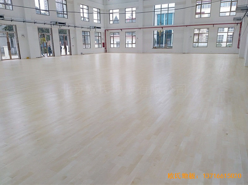 北京良鄉1534部隊運動館體育地板鋪裝案例0
