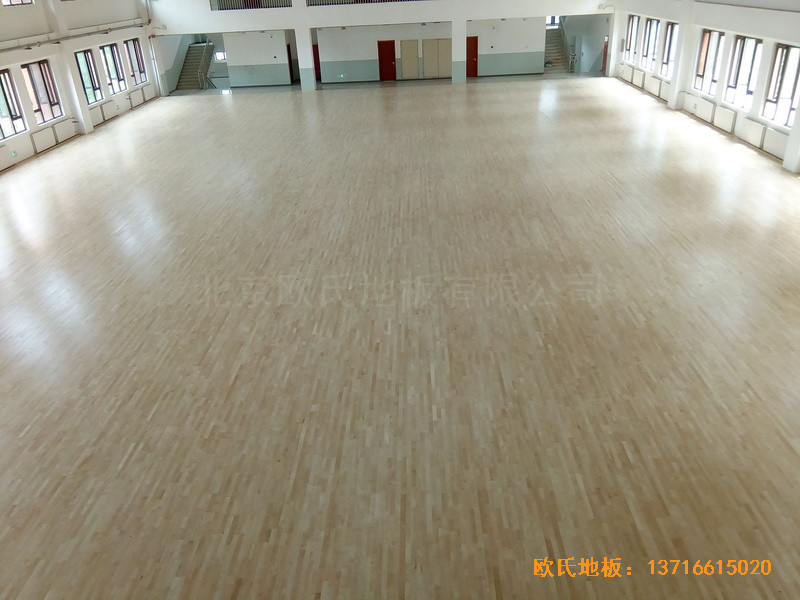 北京趙全營鎮天順小學體育館運動地板鋪設案例0