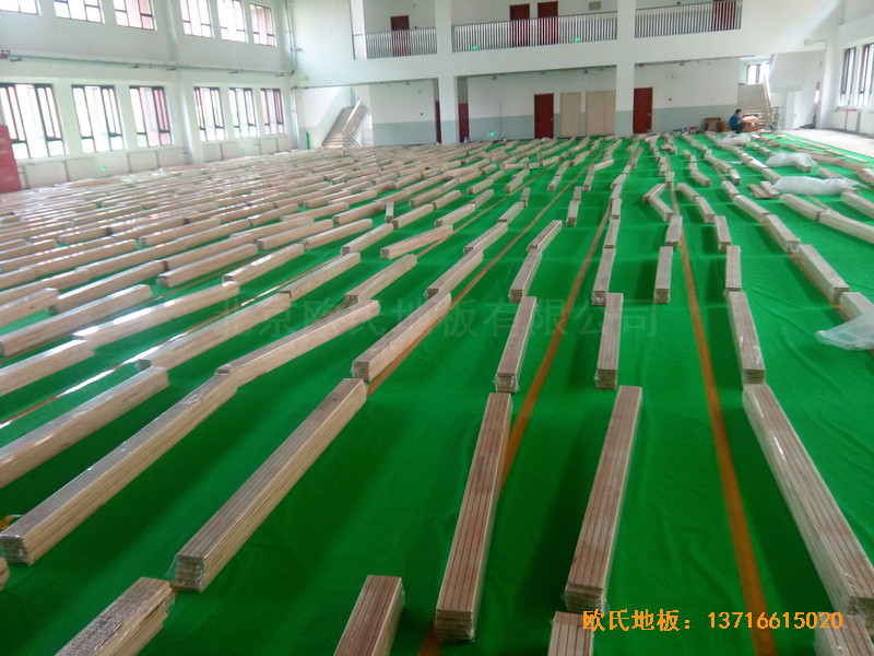 北京趙全營鎮天順小學體育館運動地板鋪設案例2