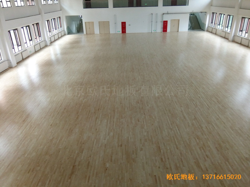 北京趙全營鎮天順小學體育館運動地板鋪設案例5