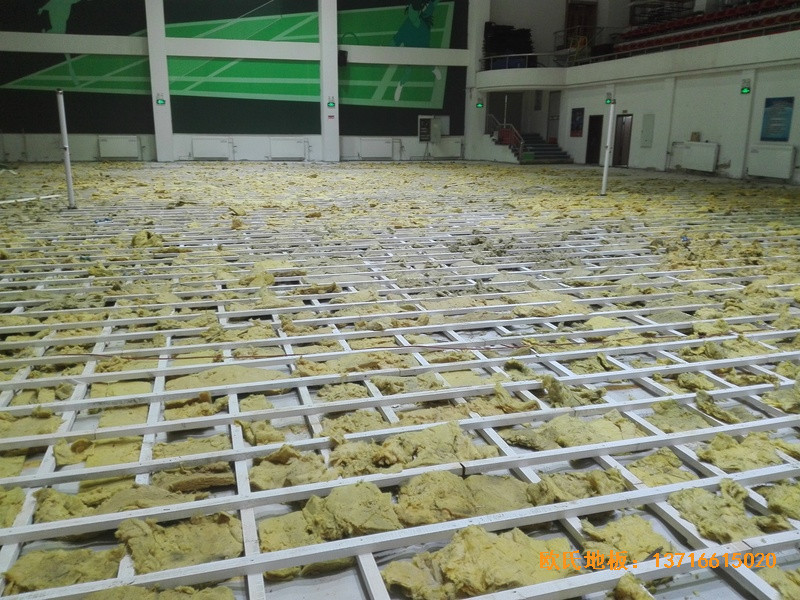 吉林國電雙遼發(fā)電廠體育館運動地板安裝案例1