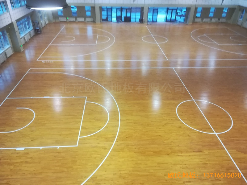 寧夏銀川試驗中學籃球館運動木地板鋪裝案例5