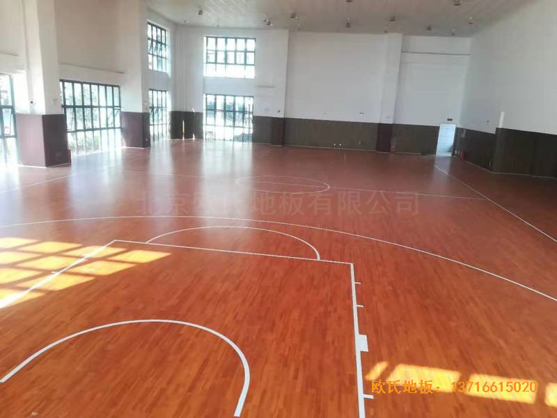 安徽懷寧籃球館運動木地板鋪設案例5