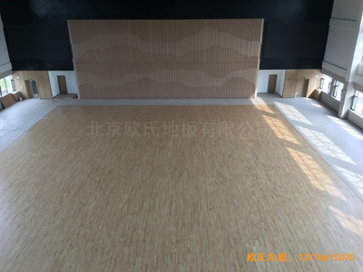 山西交城新天源藥業體育館體育木地板施工案例