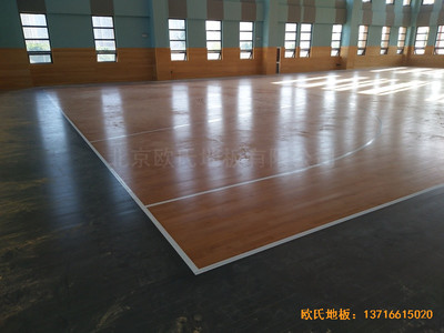 武漢廣阜屯小學清江錦城分校籃球館運動木地板施工案例