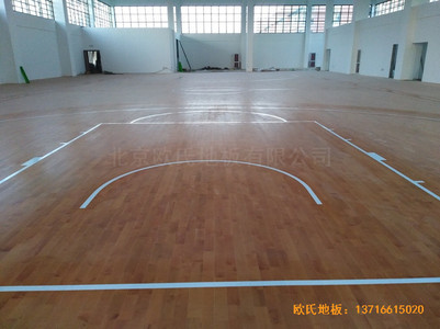 江蘇徐州悅城小學籃球館體育地板鋪設案例