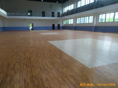 浙江虹橋較好的小學籃球館體育地板安裝案例