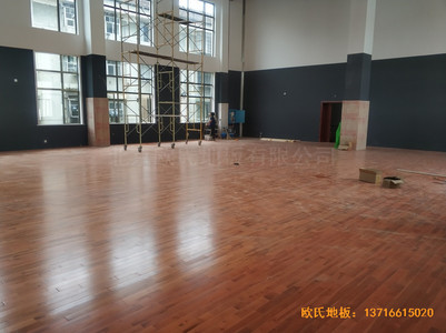 湖南常德人民銀行運動館體育木地板安裝案例
