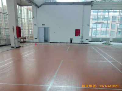 甘肅天水清水縣農業學院籃球館體育地板鋪設案例