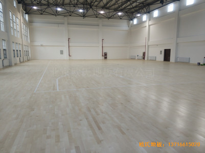 西安63751部隊籃球館體育木地板安裝案例