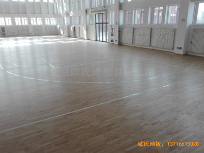銀川北塔中學籃球館體育地板鋪設案例