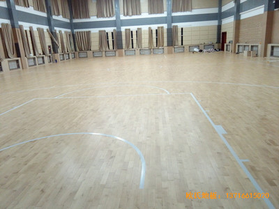青海省稅務(wù)干部學(xué)校籃球館運(yùn)動(dòng)木地板施工案例