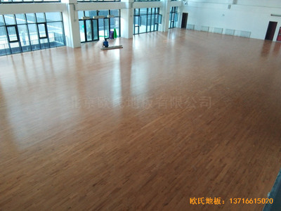 北京朝陽經管學院運動館體育木地板鋪裝案例