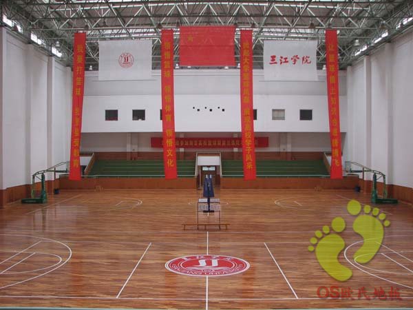 三江學院體育館木地板圖