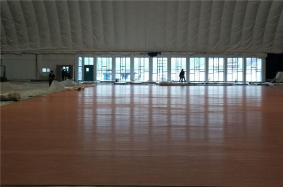 新疆排云氣膜館運動木地板